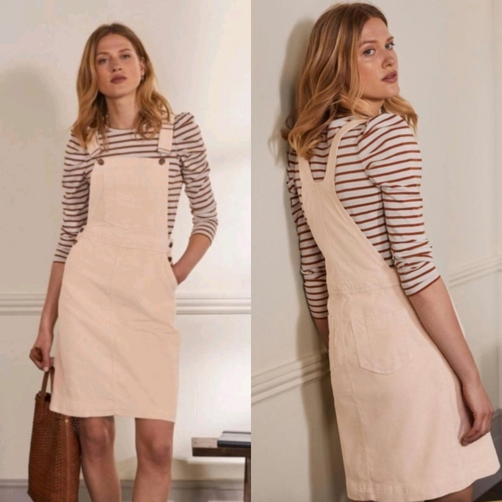 Boden Corduroy Overalls in Tan Size 10